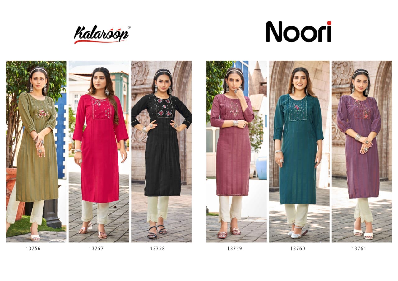 Kalaroop Noori By Kessi Long Designer Kurtis Catalog